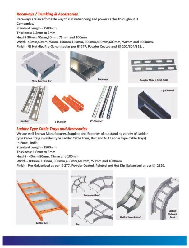 GI Perforated & Ladder Cable Trays Catalogue
